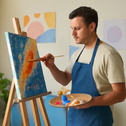 Foto de pintor